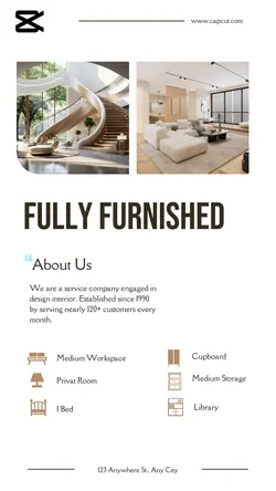 Apartement Fully Furnished instagram story