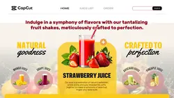 Juice Advertisement Website Page - Business