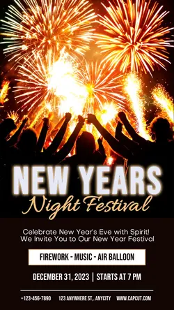New Years Night Festival Invitation