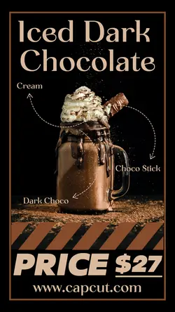 Food Iced Dark Chocolate Display Instagram Story