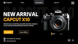 Electronic Digital Camera New Arrival Web Layout Black