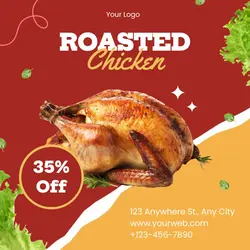 Food Promotion Roasted Chicken Instagram Post