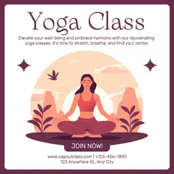 Yoga Class Promotion Instagram Post