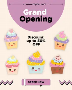 Food Bakery Opening Product Display