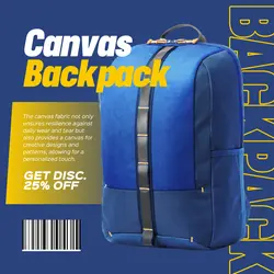 E-Commerce Product Display+Fashion Industry Canvas Backpack