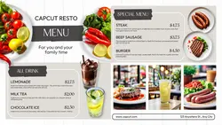 Food and Beverage White Menu Twitch Banner