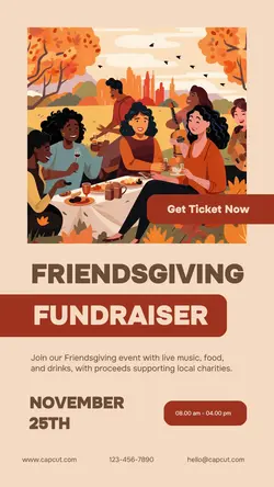 Thanksgiving Fundraiser Event Instagram Story