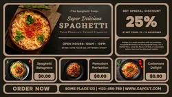 delicious spaghetti menu twitter post