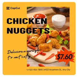 Warm color fast food food promotion