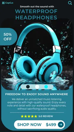 Electronics Wireless Headphone Display Promotion