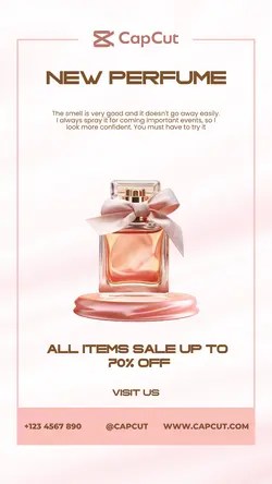 Pink Elegant New Perfume Instagram Story