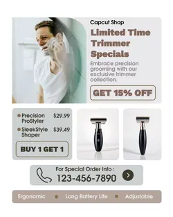 Personal Care Shaving Tool Promotion Instagram Portrait