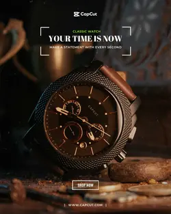 Product Display Classic Watch for Instagram Post 