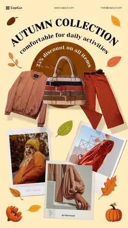 Fashion items Autumn Collection Promotion Instagram Story
