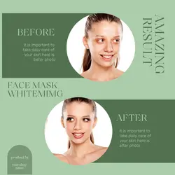 skincare ig post before after minimalist
