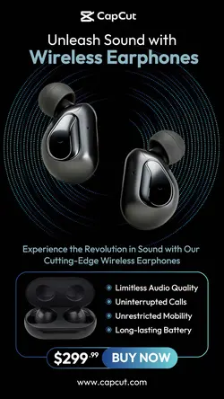 Electronics Wireless Earphones Instagram Story