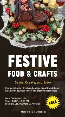 Festive Food & Crafts Event Instagram Story