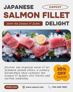 Food Salmon Fillet Promotion Instagram Post