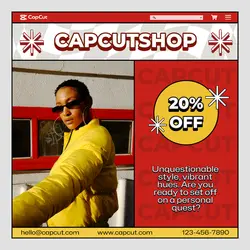 Fashion Yellow Brown Jacket Promotion Instagram Post