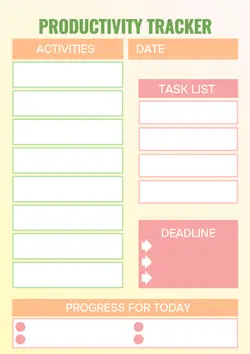 Non-marketing Planner & Schedule Orange Tracker