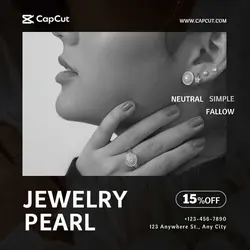 Jewelry Pearl ring showcase business movibe