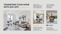 Interior design promotion twitter post