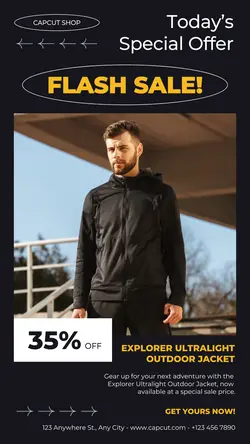 Fashion Outdoor Jacket Sale Instagram Story