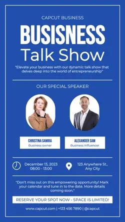 Busniess Talk Show Promotion Instagram Story