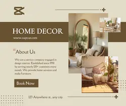 Furniture product facebook post minimalist Brown and olive