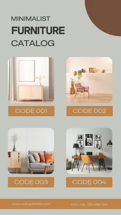 MINIMALIST FURNITURE CATALOG INSTAGRAM POST