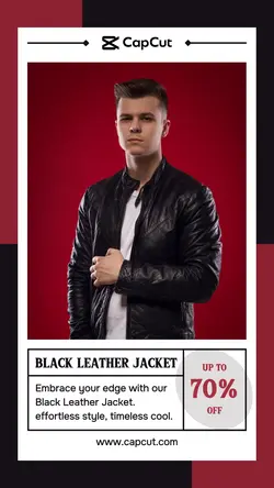 Black Leather Jacket Instagram Story
