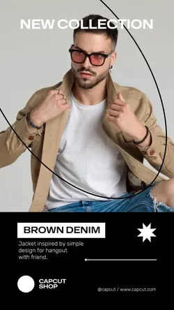 Fashion New Product Display B&W Instagram Story