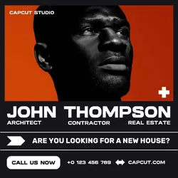 Black Bold Contractor Social Cards Post