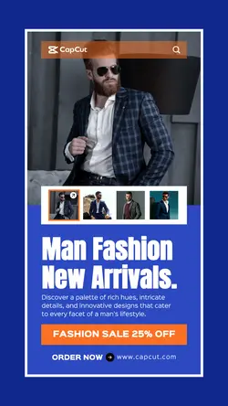 Man Fashion New Arrivals Promotion Instagram Story