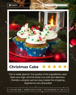 Customer Feedback Christmas Cake Instagram Portrait
