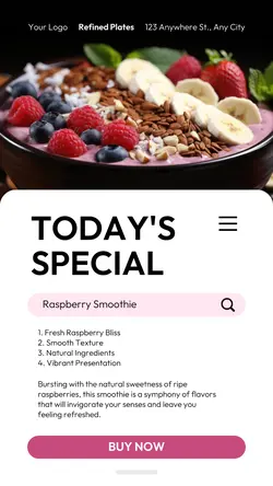 Food & Beverages Juice Special Menu