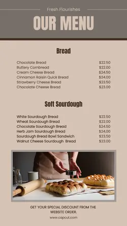 Bakery Menu Product Display Instagram Story
