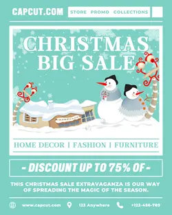Christmas Big Sale Poster Promotion IG Portrait
