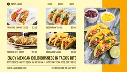 Tacos Haven Food Product Display Twitter Post