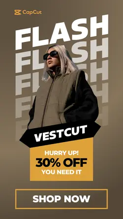 fashion vest product display instagram story