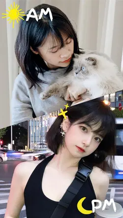 AM VS PM Daily Vlog Youtube Thumbnail 9:16