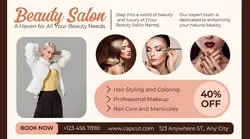Beauty Salon Promotion Facebook Ad