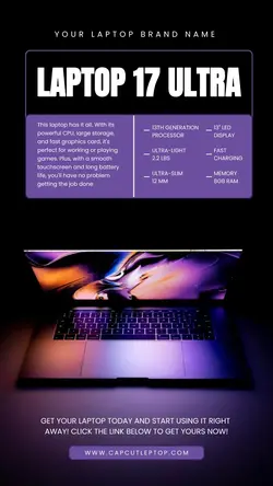 Electronics Laptop Product Display