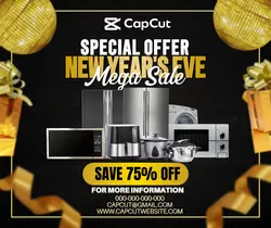 Appliances New Year's Eve Mega Sale Poster