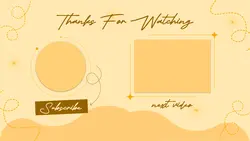 Non-Marketing YouTube End Screen Channel Yellow Cute Minimalist