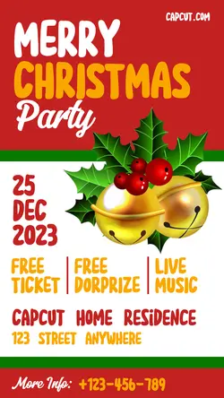 Merry Christmas Party TikTok Post