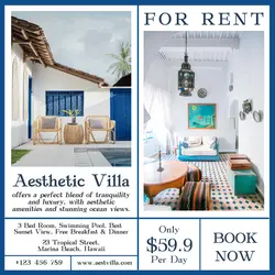 Other Industry Villa Rental Instagram Post