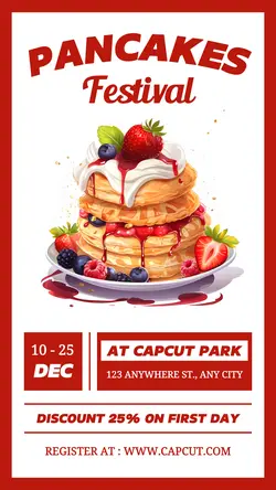 Pancakes Festival Food Promotion Instagram Story