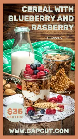 Food Cereal With Berries Instagram Story