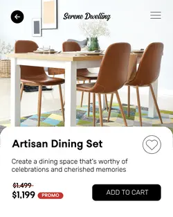 Dining Set Promotion UI White Instagram Portrait